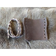 Bushcraft Leather Axe Haft Overstrike Protector or Hand Tool Collar (small) Crazy Horse Brown